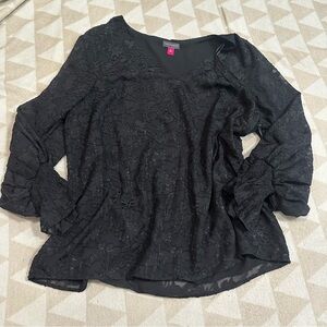 Vince Camuto
Women's Black Burnout Foliage Blouse